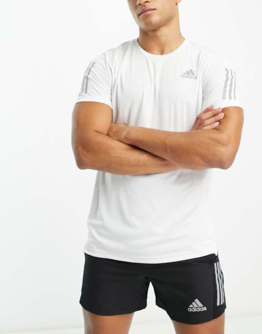 adidas Running Own The Run t shirt in white