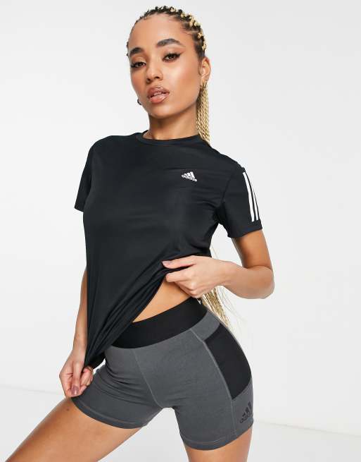 adidas - Running - Own The Run - T-shirt in zwart, 3 van 4