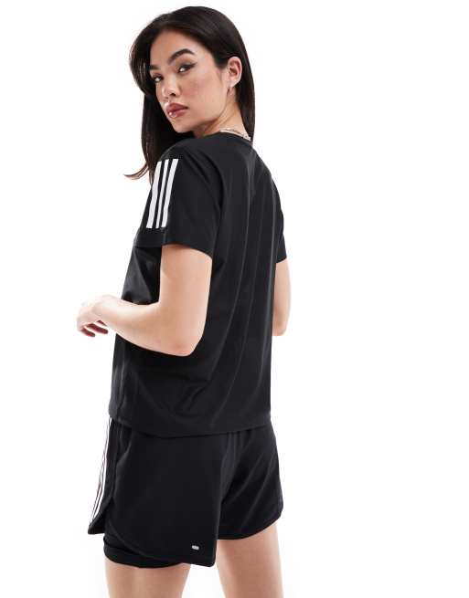adidas - Running - Own The Run - T-shirt in zwart, 2 van 4