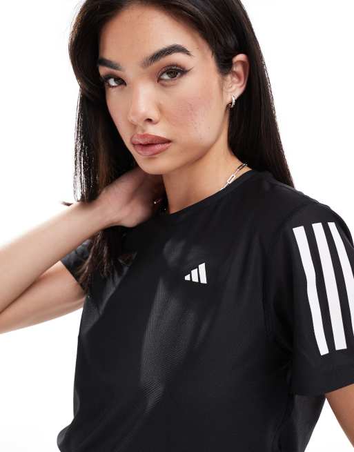 adidas - Running - Own The Run - T-shirt in zwart, 4 van 4