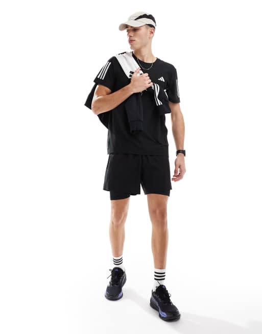 adidas - Running - Own The Run - T-shirt in zwart, 3 van 4