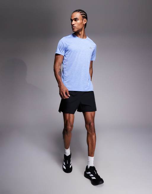 adidas Running Own The Run t-shirt med poplogga i blått, 2 av 5