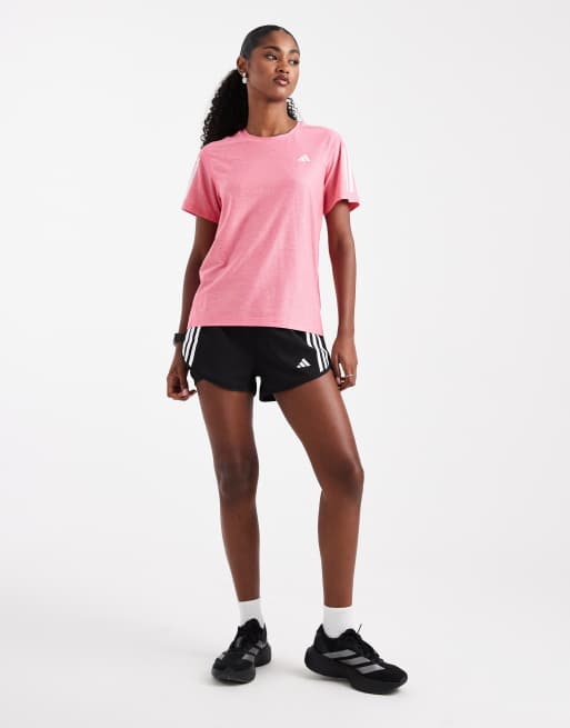 adidas - Running Own The Run - T-shirt rosa lucido / bianca, 4 di 4