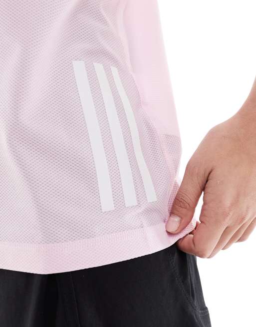 adidas Running Own The Run tank top in baby pink, 3 of 4