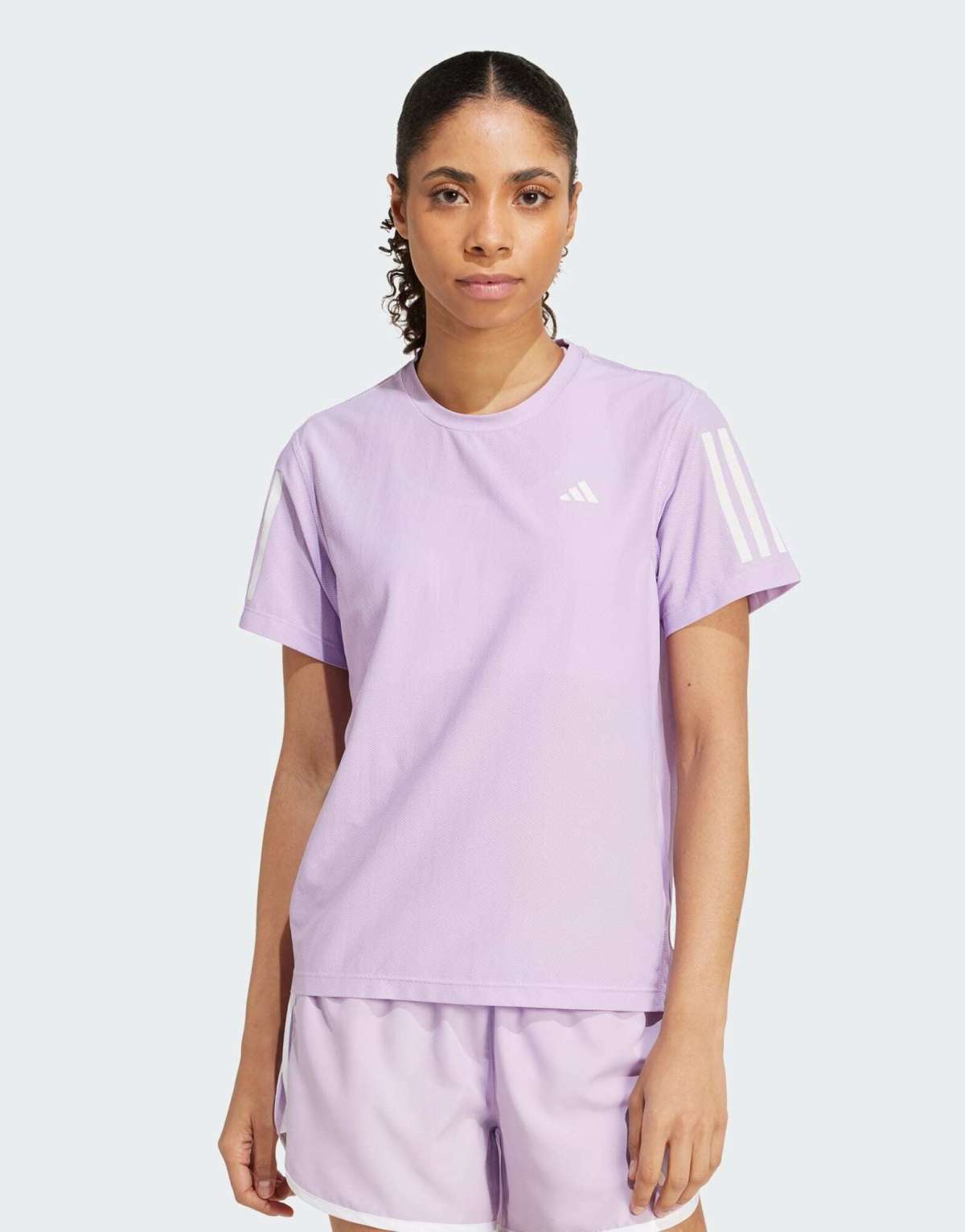 adidas Running Own the run tee in powder plum