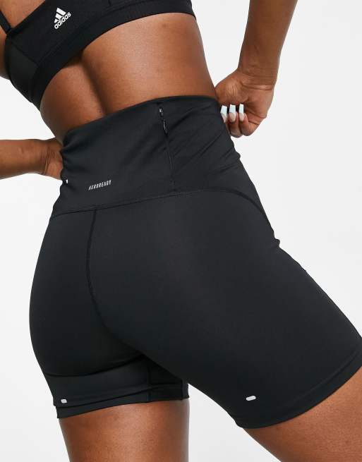 adidas Running Own The Run tight shorts in black