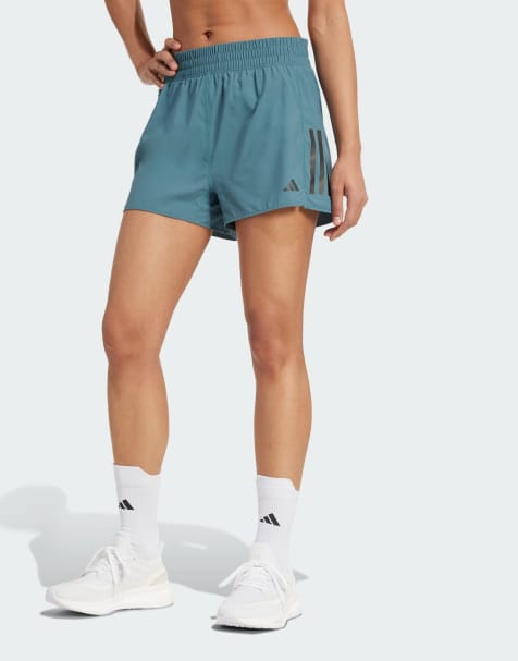 adidas Running Own the run shorts in preloved teal