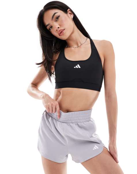 adidas Running Pacer 5 inch woven shorts in grey - view 1
