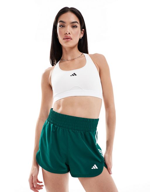  adidas Running – Pacer – Shorts aus Webstoff in Grün, 5 Zoll Schrittlänge