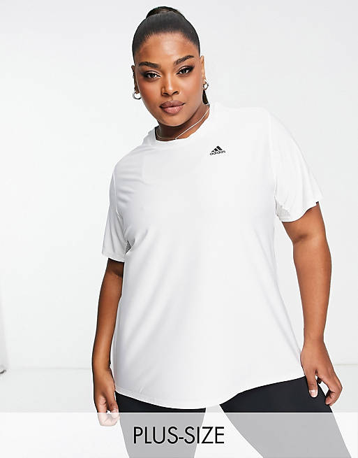 adidas Running Plus Adi Runner t-shirt in white