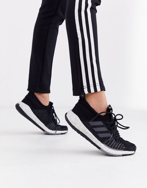 adidas Running Pulesboost HD trainers in black | ASOS