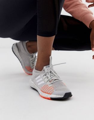 grey adidas running trainers
