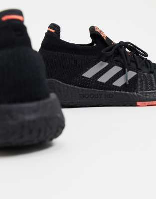 adidas running pulseboost trainers in black