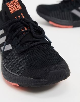 adidas running pulseboost trainers in black