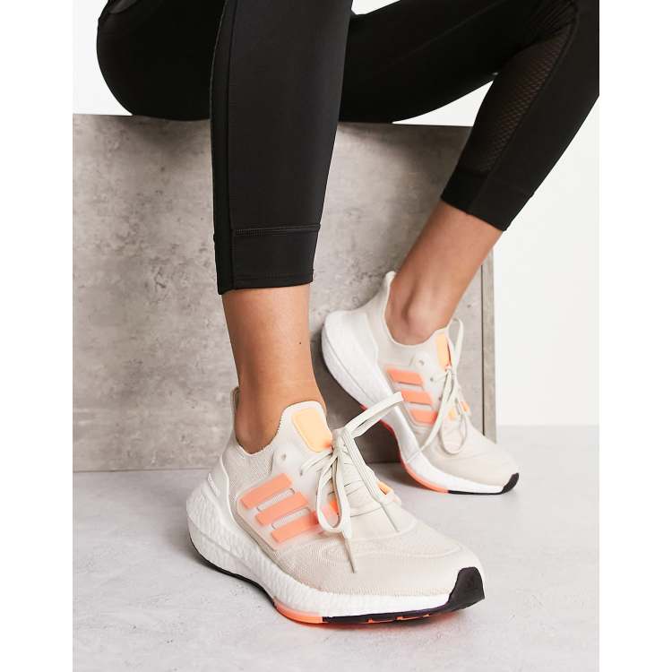 White and store orange adidas shoes