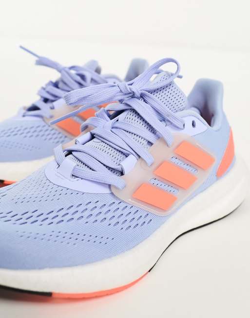 Adidas running shoes blue hotsell and orange