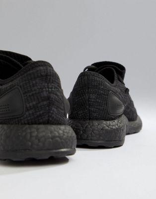 adidas running pureboost trainers in triple black