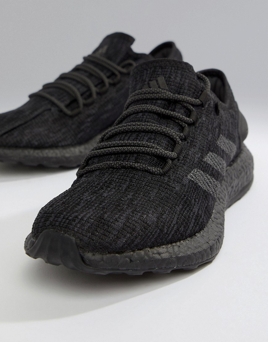 adidas running — PureBoost — tripple black sneakers-Sort