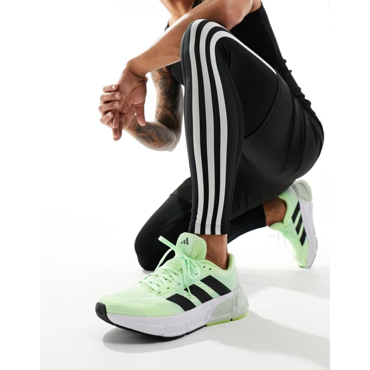 adidas Running Questar 2 trainers in green and black