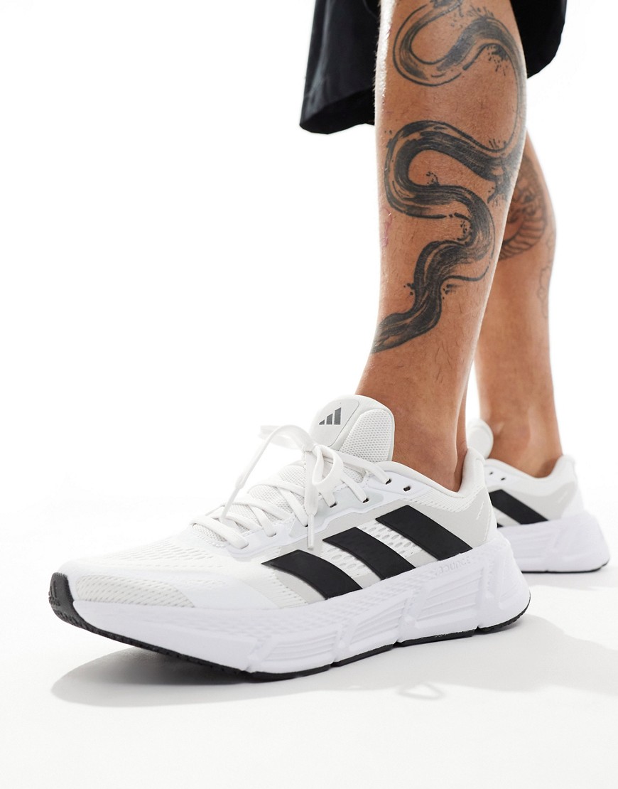 adidas Running Questar 2 trainers in white and black