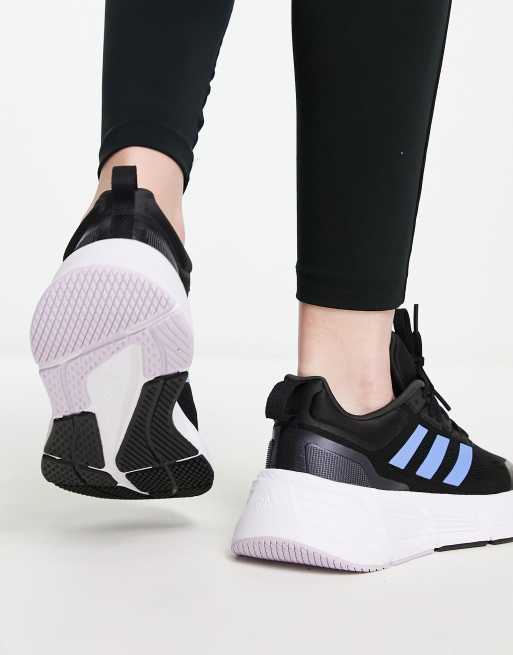 adidas Running Questar trainers in black and blue