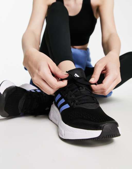 Black adidas running outlet trainers