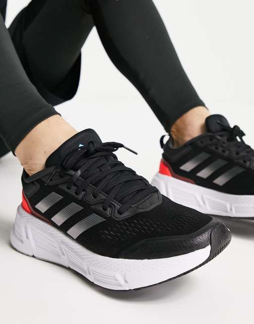 adidas Running Questar trainers in black ASOS