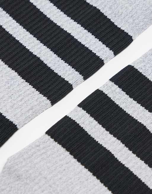 adidas Running reflective socks in black and white ASOS