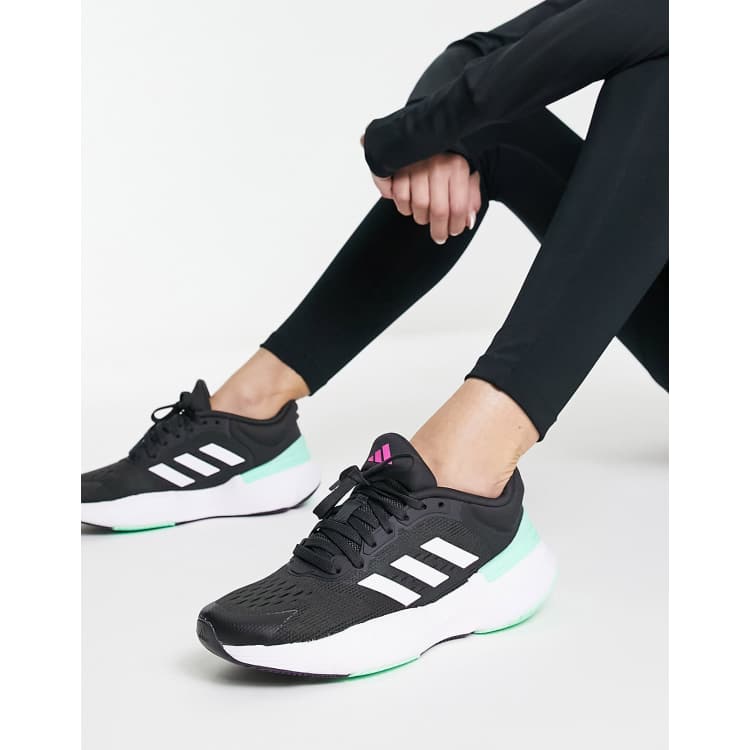 adidas Running Resonse Super 3.0 Sneakers in zwart en groen