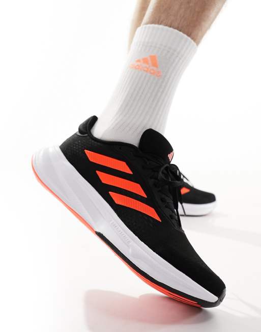 adidas Running Response Super Laufschuhe in Schwarz und Rot ASOS