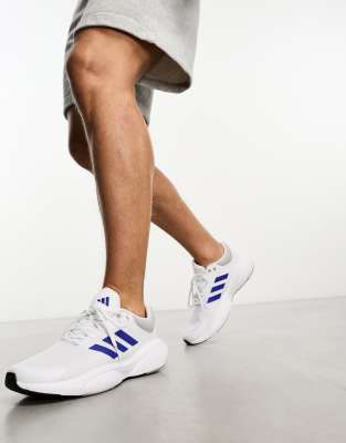 adidas performance adidas Running Response trainers in white and blue