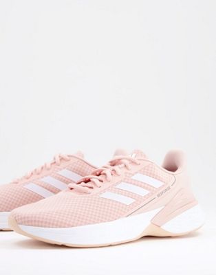 adidas Running Response trainers in white and blue - ASOS Price Checker