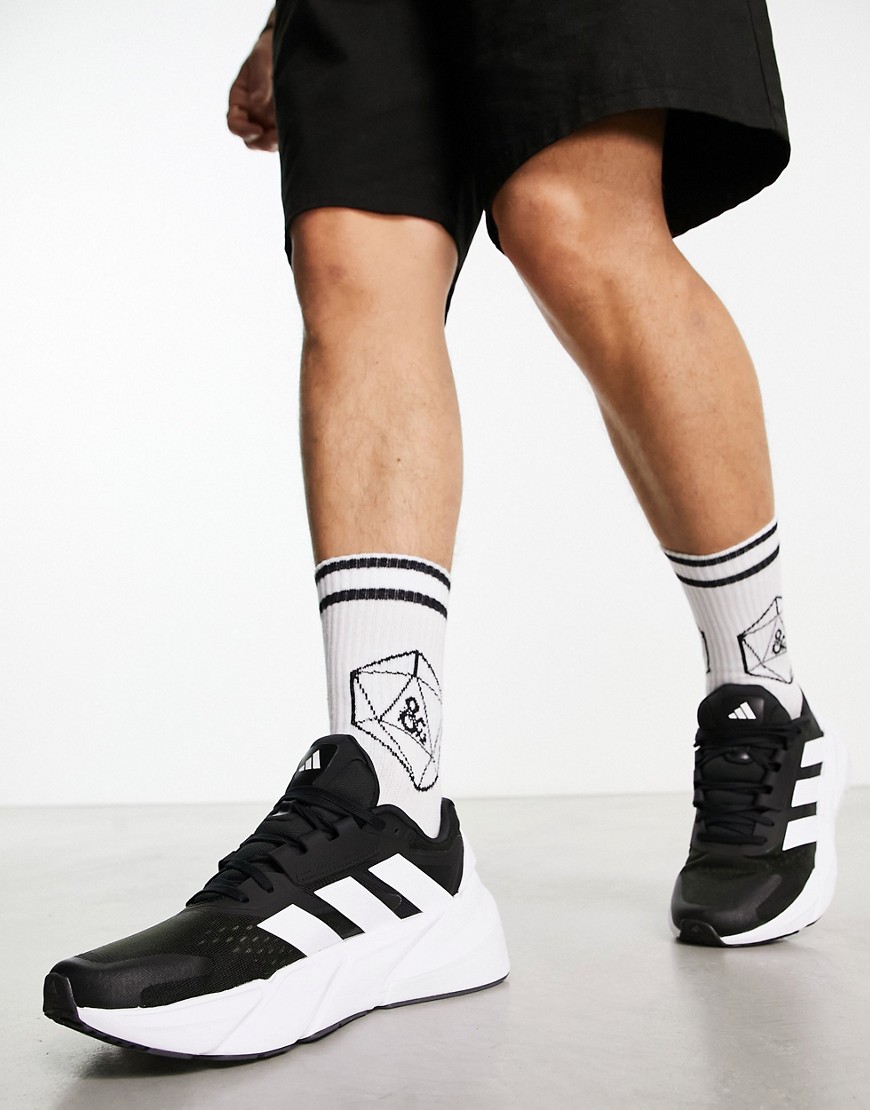 adidas Running Run Adistar sneakers in black and white