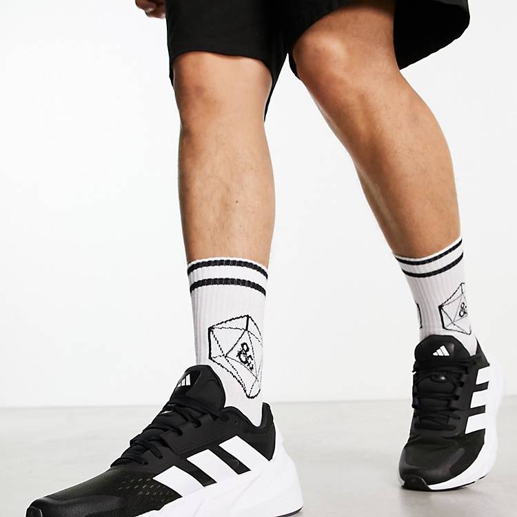 vertical A fondo Mejora adidas Running Run Adistar sneakers in black and white | ASOS