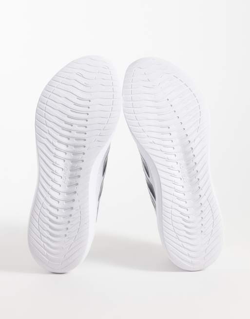 adidas Running Run Falcon 6 trainers in white and black, 4 of 5