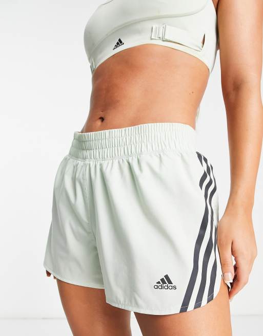 Green and white adidas sales shorts