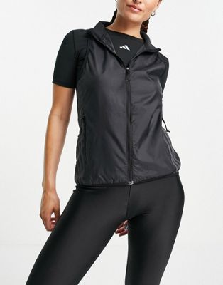 adidas Running Run Icons 3 stripe vest in black - ASOS Price Checker