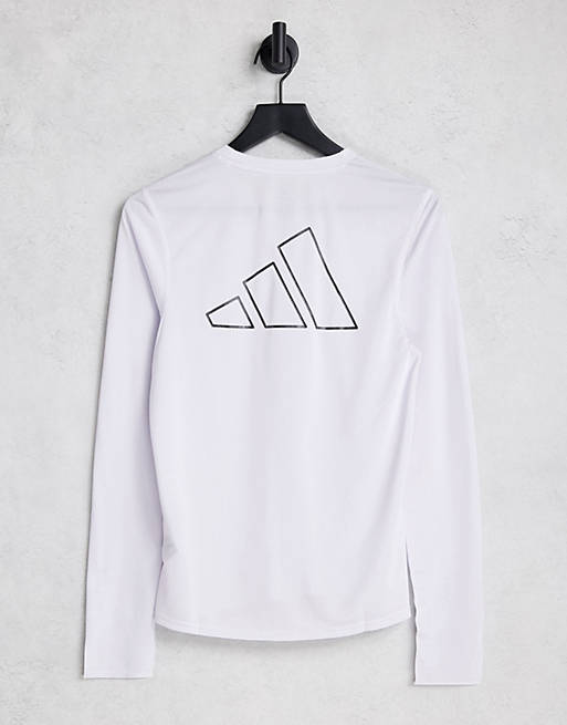 adidas Run Icons Running T-Shirt in Weiß Damen Bekleidung Oberteile T-Shirts 