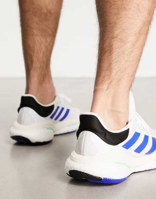 adidas Running Run Solarglide sneakers in white and blue | ASOS