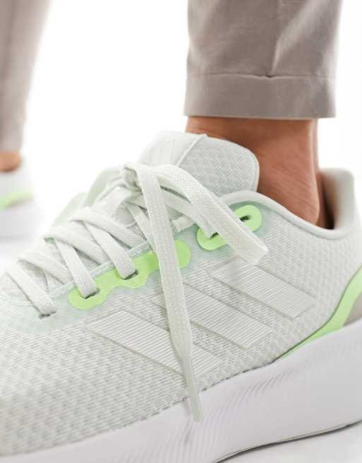 adidas Running – Runfalcon 3.0 – Biało-limonkowe buty sportowe, 4 z 5