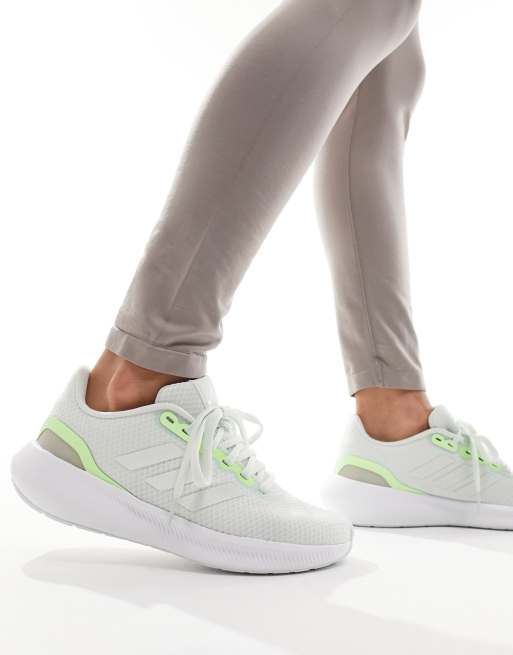 adidas Running – Runfalcon 3.0 – Laufschuhe in Weiß und Limettengrün, 5 von 5