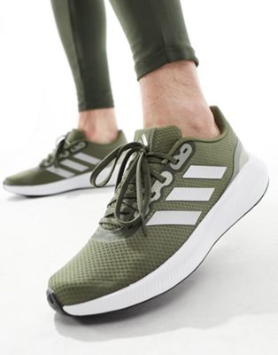 adidas Running Runfalcon 3.0 trainers in olive green - KHAKI - ASOS Price Checker