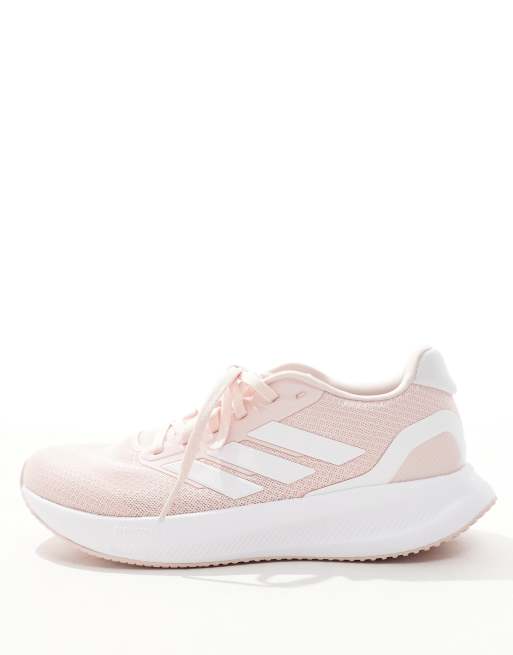 adidas Running – RunFalcon 5 – Biało-brzoskwiniowe buty sportowe, 2 z 5
