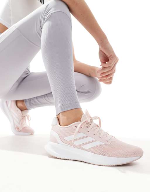 adidas Running - RunFalcon 5 - Ferskenfarvede og hvide sneakers, 4 af 5