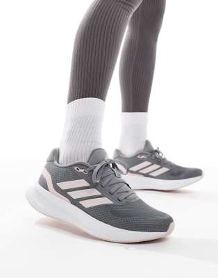 adidas Running - RunFalcon 5 - Sneaker in Grau und Rosa