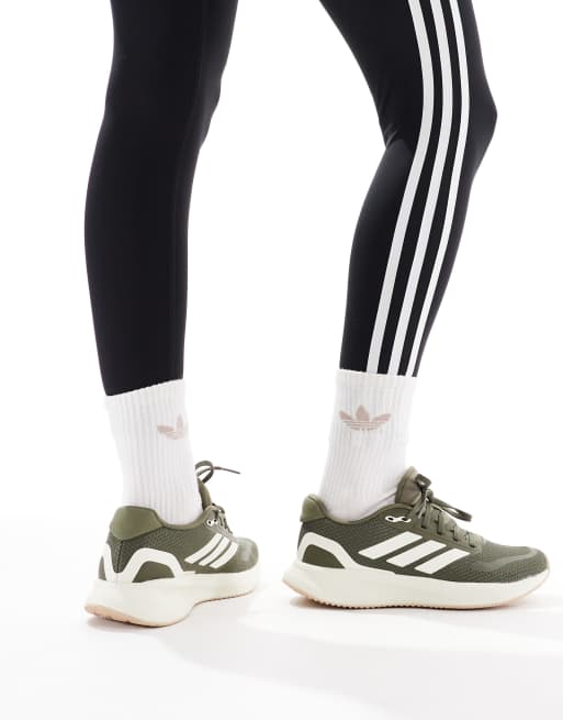 adidas Running – RunFalcon 5 – Sneaker in Olivgrün und Cremeweiß, 3 von 5