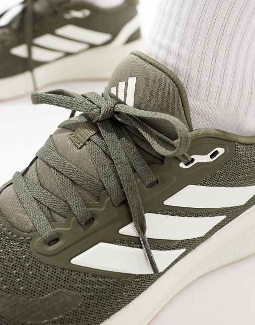 adidas Running - RunFalcon 5 - Sneakers in olijfgroen en crème, 4 van 5