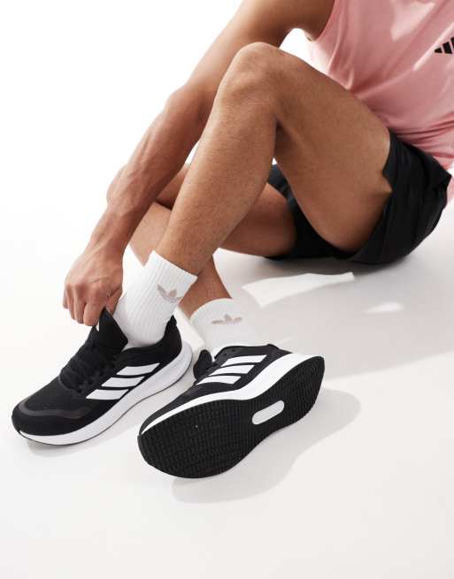 adidas Running Runfalcon Sneaker in Schwarz und WeiB ASOS