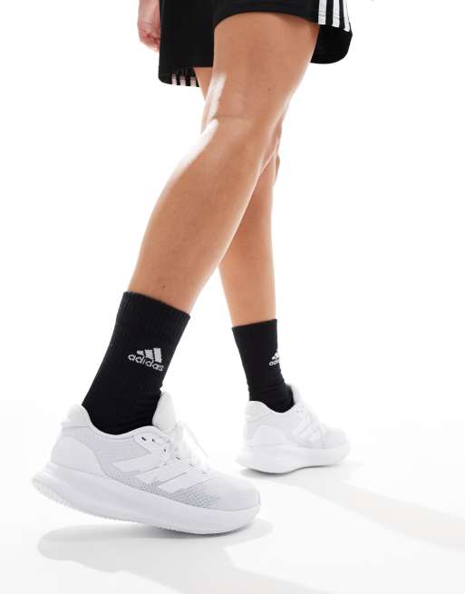 adidas Running Runfalcon trainers in white, 4 of 5