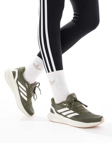 adidas Running - RunFalcon 5 - Baskets - Vert olive/crème - view 1